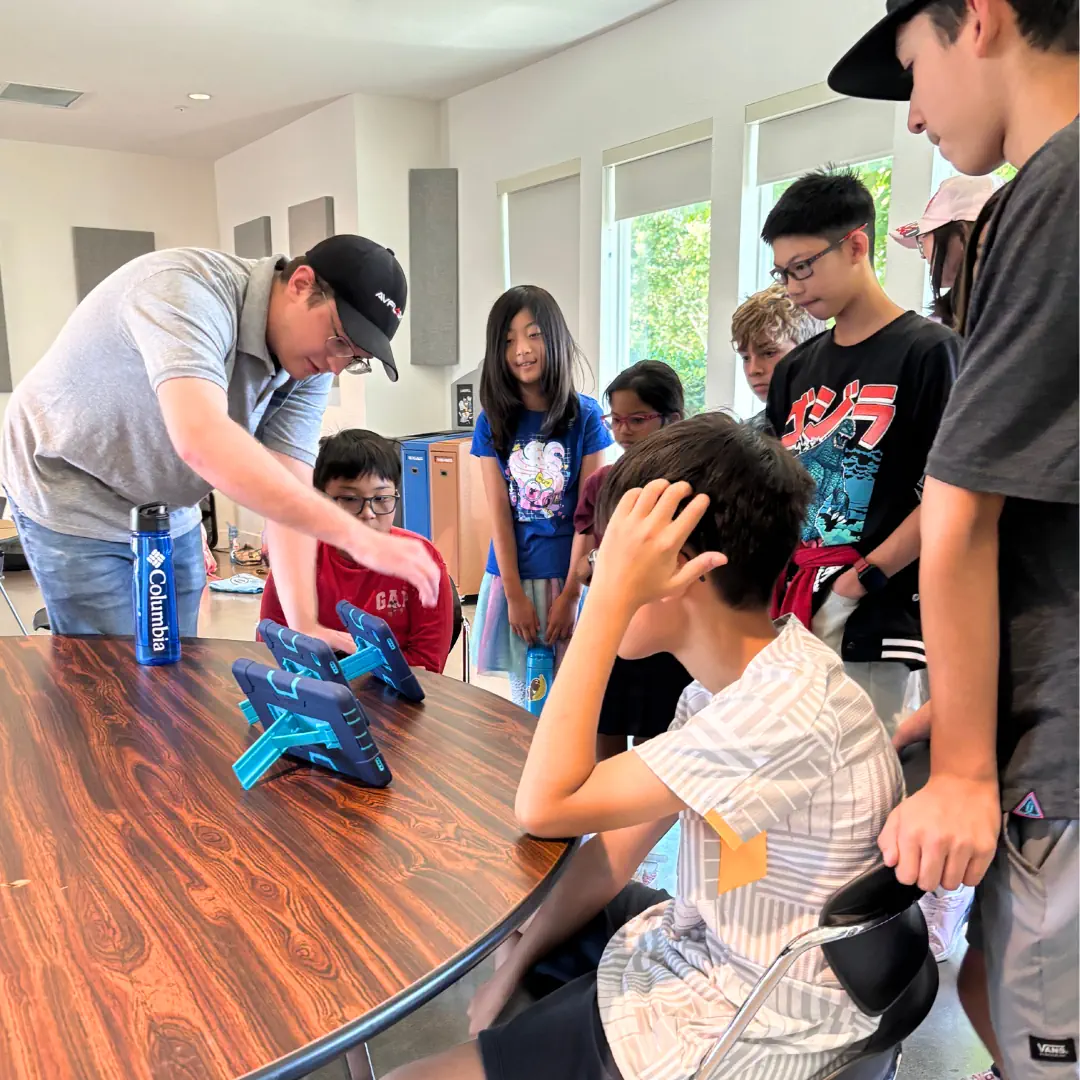 Instructor and Kids filmmaking